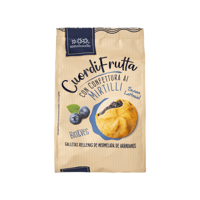 Печиво з чорничним джемом органічне 200г, Sottolestelle