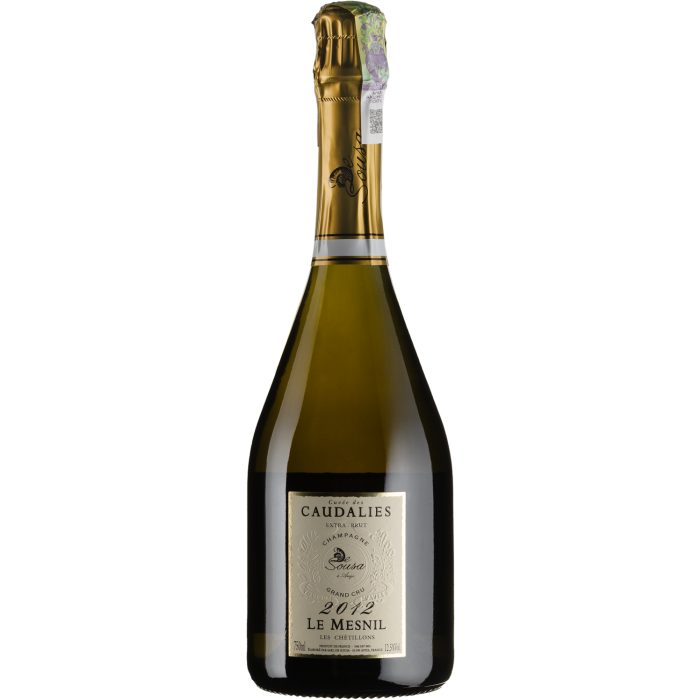 Шампанське De Sousa Cuvee des Caudalies Millesime Le Mesnil Les Chetillons / Кюве де Кодалі Міллєзім Лє Меньїль Лє Шетійон 2012, біле, 0.75 л