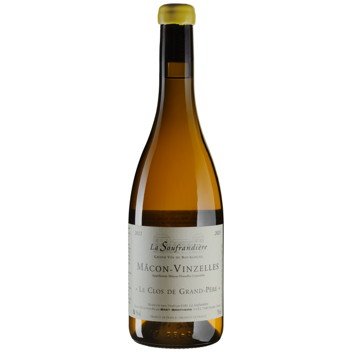 Вино La Soufrandiere Macon-Vinzelles Le Clos de Grand-Pere / Макон Ванзель Лє Кло де Гран Пере 2023, біле сухе, 0.75 л