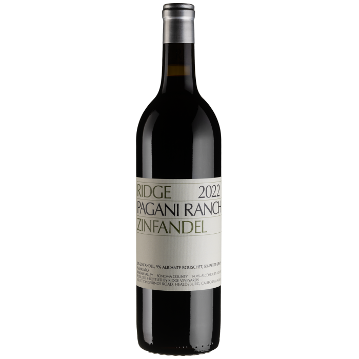 Вино Ridge Vineyards Pagani Ranch Zinfandel / Пагані Ранч Зінфандель 2022, червоне сухе, 0.75 л