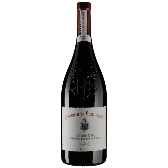 Вино Famille Perrin Chateauneuf-du-Pape Rouge Chateau de Beaucastel / Шатонеф-дю-Пап Руж Шато де Бокастель 2022, червоне сухе, 1.5 л