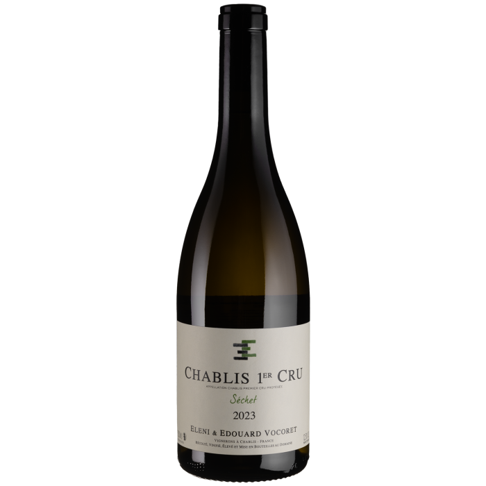 Вино Eleni et Edouard Vocoret Chablis Premier Cru Secher / Шаблі Прем’єр Крю Сеше 2023, біле сухе, 0.75 л