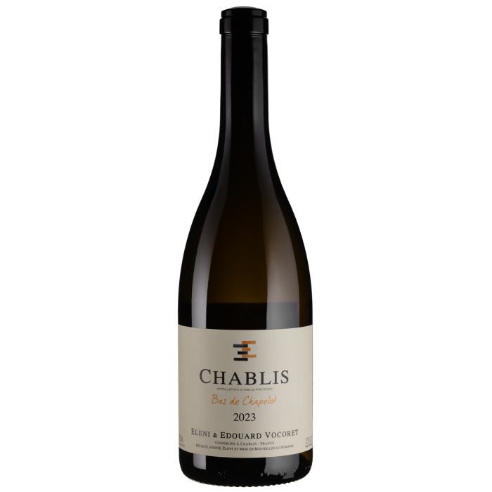 Вино Eleni et Edouard Vocoret Chablis Bas de Chapelot / Шаблі Ба де Шапело 2023, біле сухе, 0.75 л
