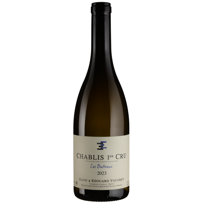 Вино Eleni et Edouard Vocoret Chablis Premier Cru Les Butteaux / Шаблі Прем'єр Крю Лє Бутто 2023, біле сухе, 0.75 л