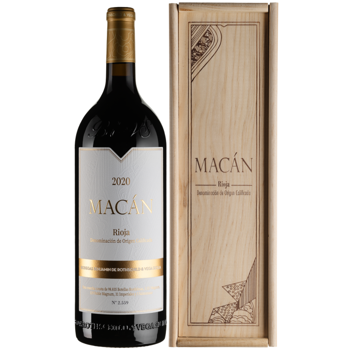 Вино Bodegas Benjamin de Rothschild & Vega Sicilia, S.A. Macan / Макан 2020, червоне сухе, 1.5 л