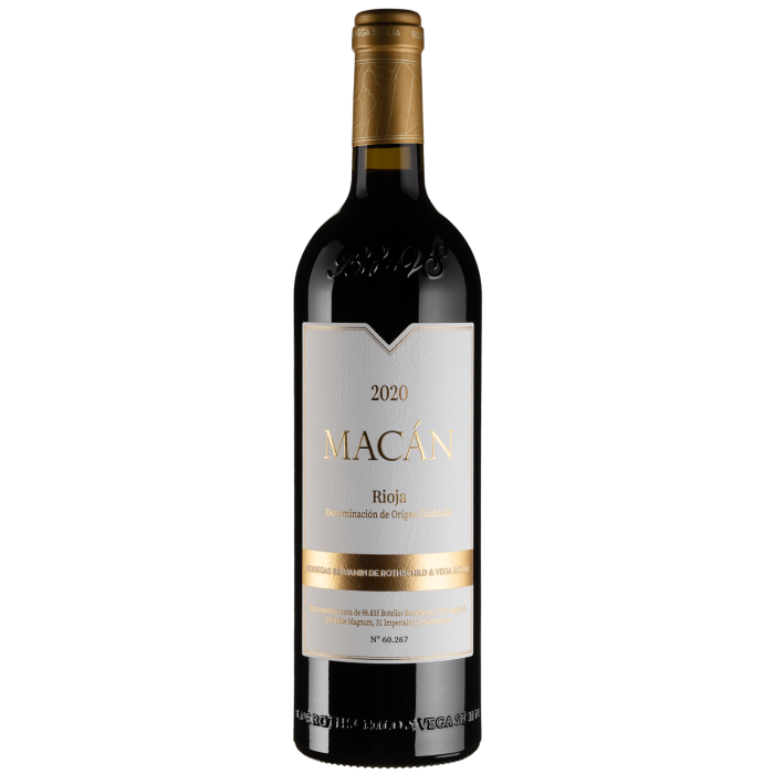 Вино Bodegas Benjamin de Rothschild & Vega Sicilia, S.A. Macan / Макан 2020, червоне сухе, 0.75 л