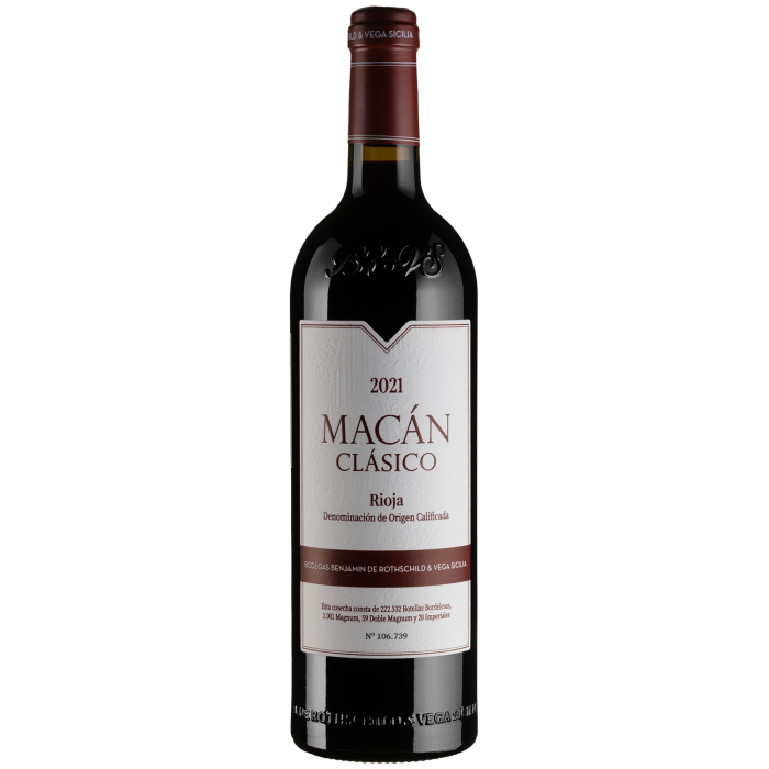 Вино Bodegas Benjamin de Rothschild & Vega Sicilia, S.A. Macan Clasico / Макан Класіко 2021, червоне сухе, 0.75 л
