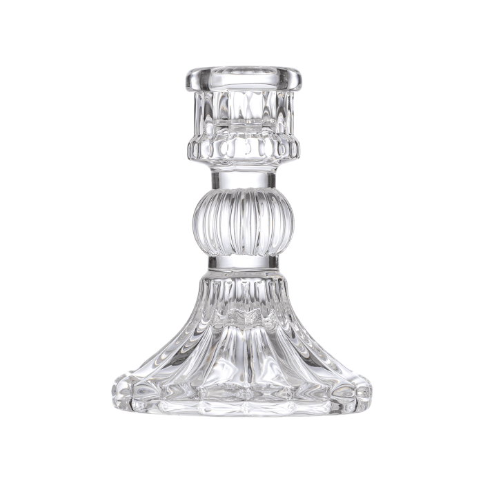 Свічник прозорий скляний 8х10,5см Crinoline, Rasteli