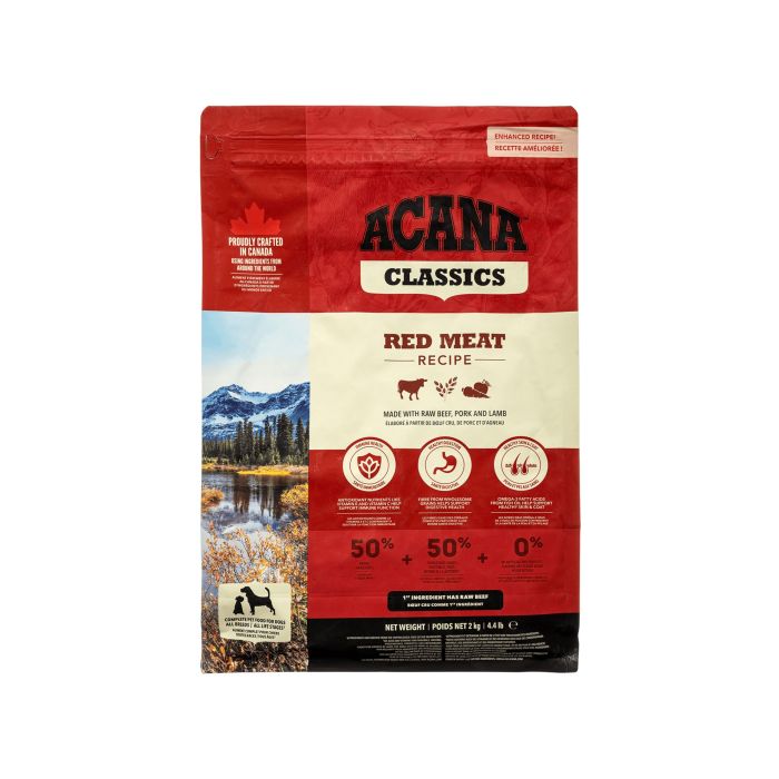 Корм для собак сухий повнораціонний Ред Міт Ресепі 2кг Classics, Acana Корм для собак сухий повнораціонний Ред Міт Ресепі 2кг Classics, Acana