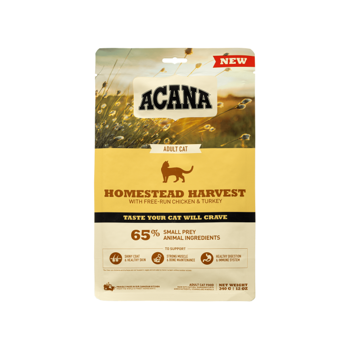 Корм для котів сухий повнораціонний Хомстед Харвест Кет 340г New Cats, Acana