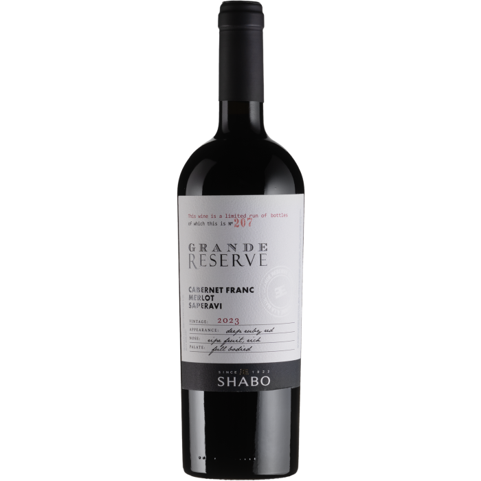 Вино Shabo Grand Reserve Cabernet Franc-Merlot-Saperavi / Гран Резерв Каберне Фран-Мерло-Сапераві, червоне сухе, 0.75 л