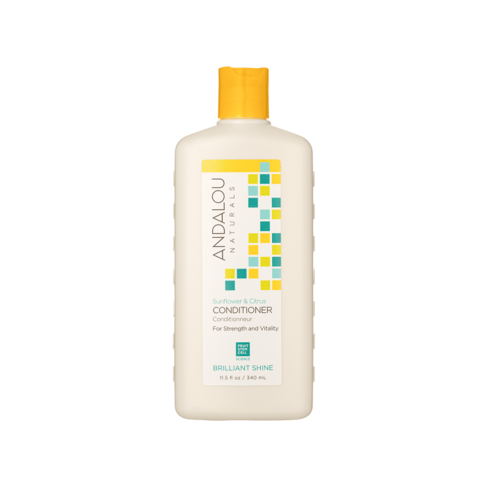 Кондиціонер для блиску волосся Соняшник та Цитрус 340мл Brilliant Shine, Andalou Naturals