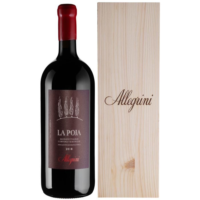 Вино Allegrini La Poja / Ла Поя, дерев'яна коробка 2018, червоне сухе, 1.5 л