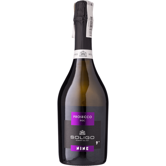 Ігристе Soligo Nine Prosecco DOC Dry / Найн Просеко DOC Драй, біле, 0.75 л Ігристе Soligo Nine Prosecco DOC Dry / Найн Просеко DOC Драй, біле, 0.75 л