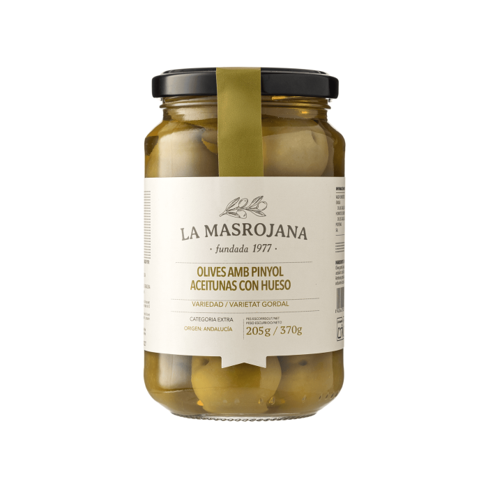 Оливки з кісточкою Гордаль 370г, La Masrojana