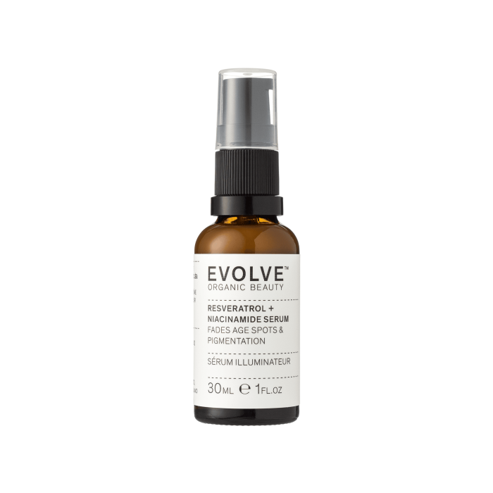 Сироватка для обличчя з ресвератролом і ніацинамідом 30мл, Evolve Organic Beauty