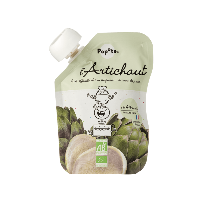 Дитяче харчування "Артишок" пюре органічне (з 4 місяців) 120г, Popote