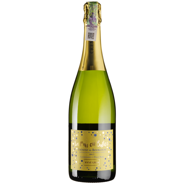 Ігристе Domaine Anne Gros Cremant de Bourgogne Brut Chardonnay - Pinot Noir / Креман де Бургонь Брют Шардоне - Піно Нуар, біле, 0.75 л
