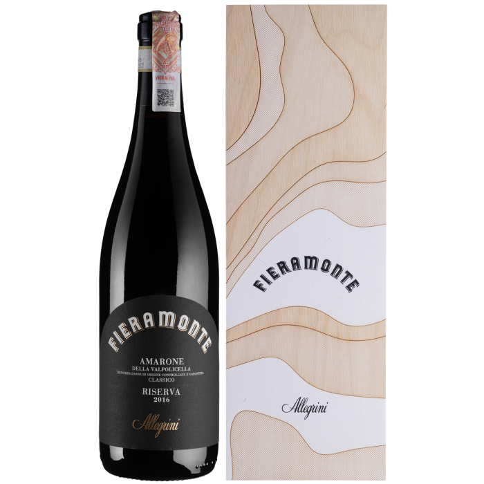 Вино Allegrini Fieramonte Amarone della Valpolicella Classico / Ферамонте Амароне делла Вальполічелла Классіко 2016, червоне сухе, 0.75 л