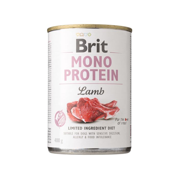 Корм для собак вологий повнораціонний з ягнятиною 400г Mono Protein, Brit Care Корм для собак вологий повнораціонний з ягнятиною 400г Mono Protein, Brit Care