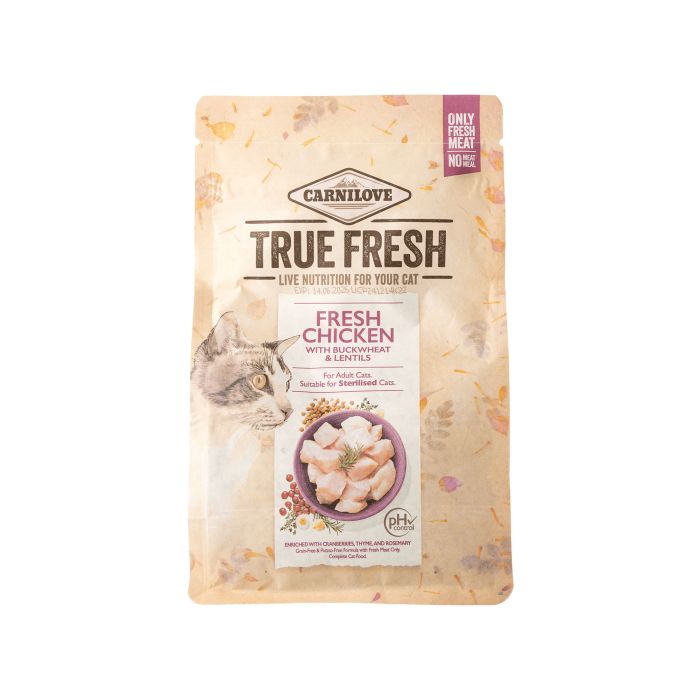 Корм для котів сухий повнораціонний з куркою 340г True Fresh, Carnilove Корм для котів сухий повнораціонний з куркою 340г True Fresh, Carnilove
