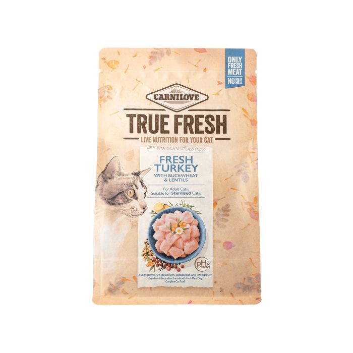 Корм для котів сухий повнораціонний з індичкою 340г True Fresh, Carnilove Корм для котів сухий повнораціонний з індичкою 340г True Fresh, Carnilove