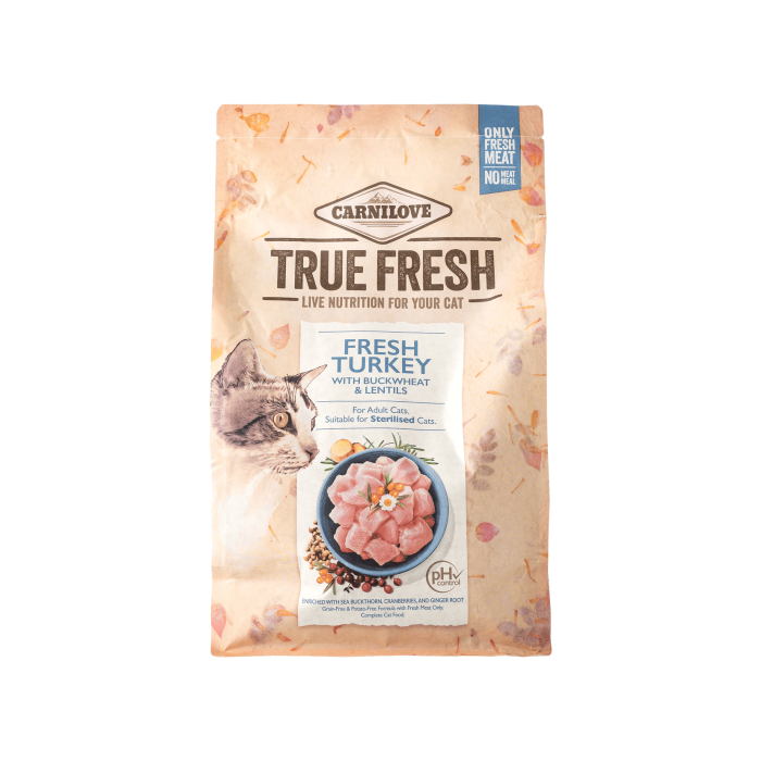 Корм для котів сухий повнораціонний з індичкою 1,8кг True Fresh, Carnilove