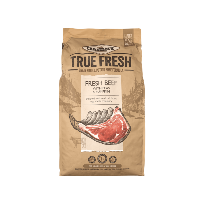 Корм для собак сухий повнораціонний з яловичиною 11,4кг True Fresh, Carnilove