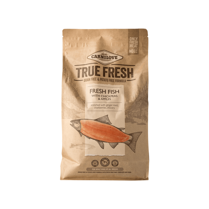 Корм для собак сухий повнораціонний з рибою 4кг True Fresh, Carnilove
