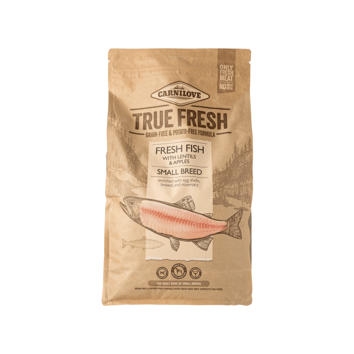 Корм для собак малих порід сухий повнораціонний з рибою 4кг True Fresh, Carnilove