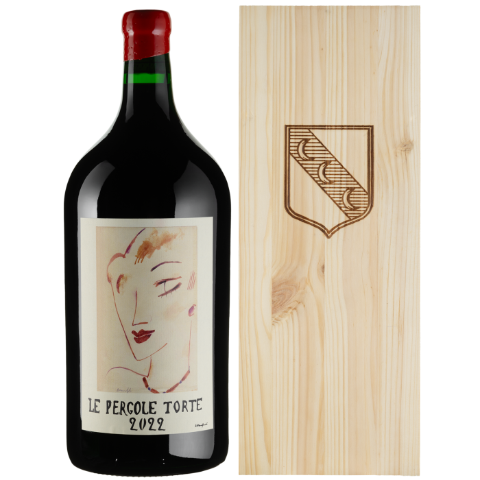 Вино Montevertine Le Pergole Torte, wooden box / Ле Перголе Торте, дерев'яна коробка 2022, червоне сухе, 3 л