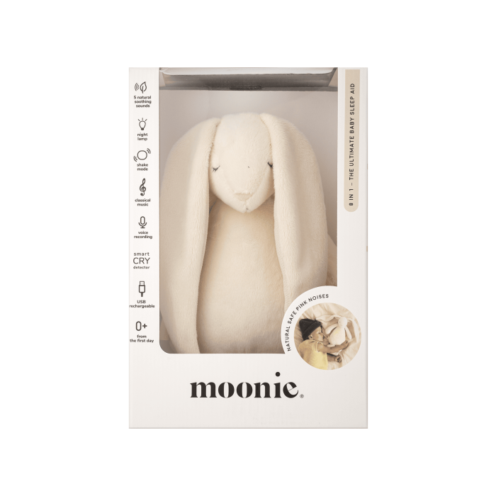 Іграшка дитяча Співаючий зайчик з нічником Cream, Moonie Europe