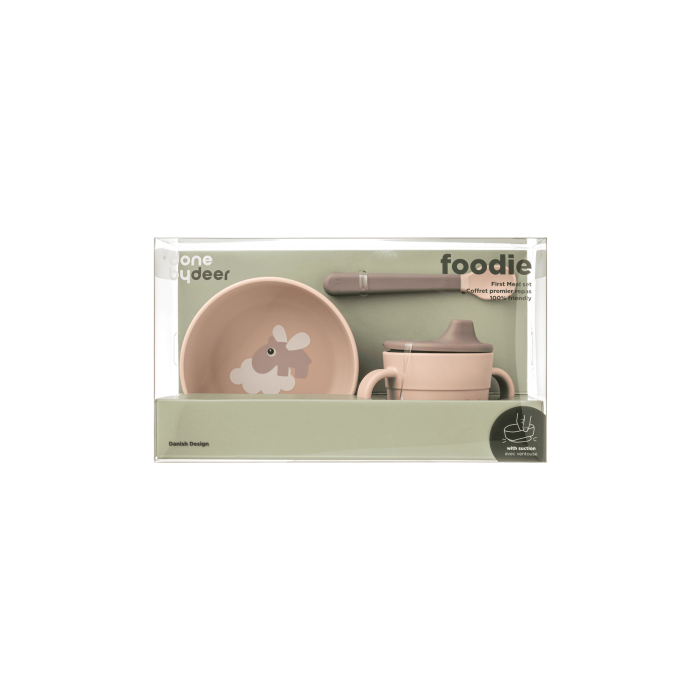 Набір для їжі Перший пудрового кольору Foodie Happy Clouds, Done By Deer