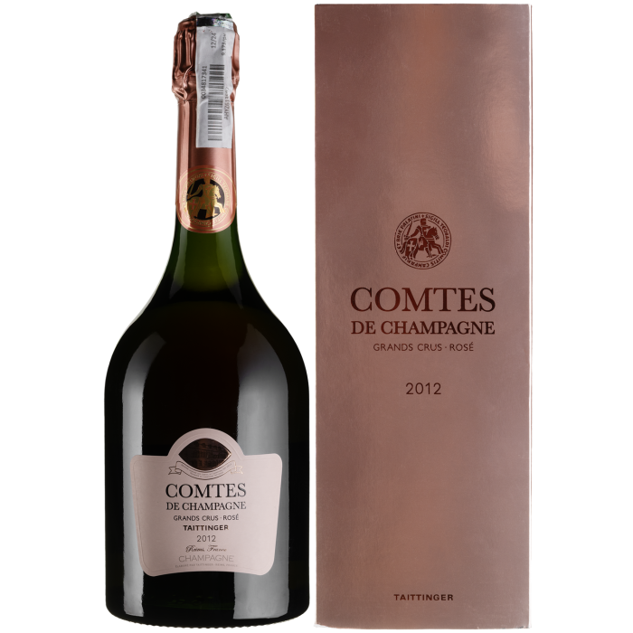 Шампанське Taittinger Comtes de Champagne Rose, gift box / Комт де Шампань Розе, подарункова коробка 2012, рожеве, 0.75 л