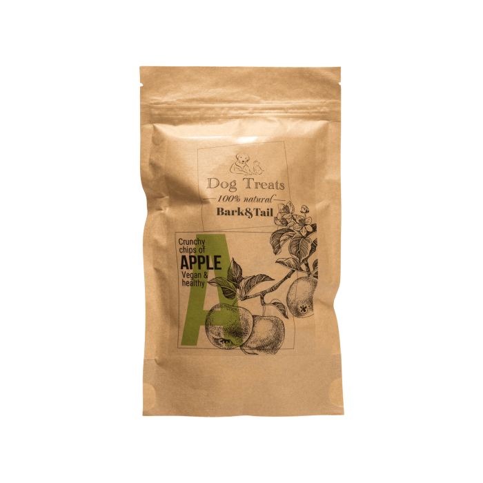 Корм для собак додатковий ласощі натуральні яблуко 40г, Bark&Tail