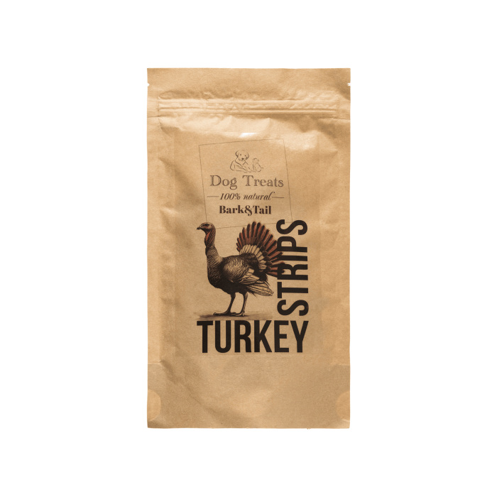 Корм для собак додатковий ласощі натуральні індичка 50г, Bark&Tail