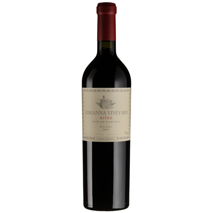 Вино Catena Zapata Adrianna Vineyard River Malbec / Адріанна Вайнярд Рівер Мальбек 2022, червоне сухе, 0.75 л