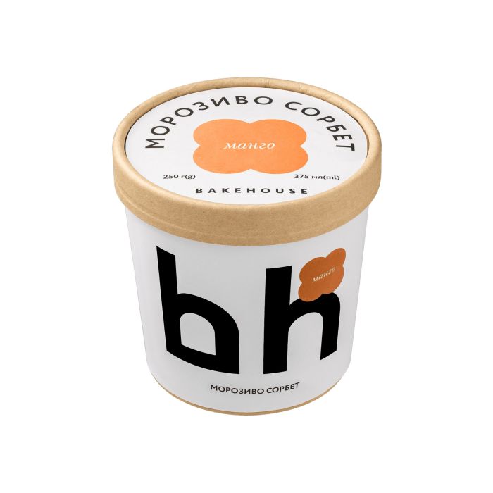 Морозиво сорбет Манго 375мл/250г, Bakehouse Морозиво сорбет Манго 375мл/250г, Bakehouse