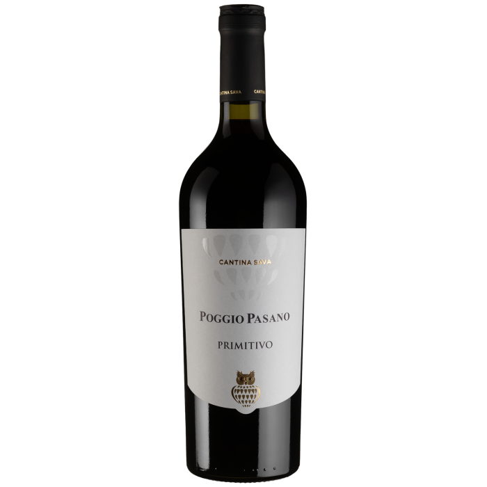 Вино Cantina Sava Primitivo Poggio Pasano / Примітіво Поджо Пазано, червоне сухе, 0.75 л