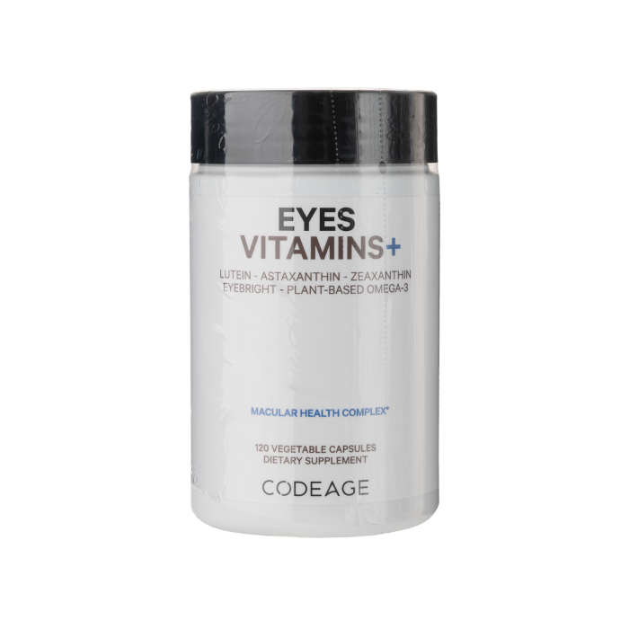 Дієтична добавка в капсулах Вітаміни для очей 120шт, Eyes Vitamins, Codeage