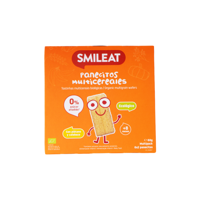 Вафлі дитячі мультизлакові органічні (з 8 місяців) 60г, Smileat