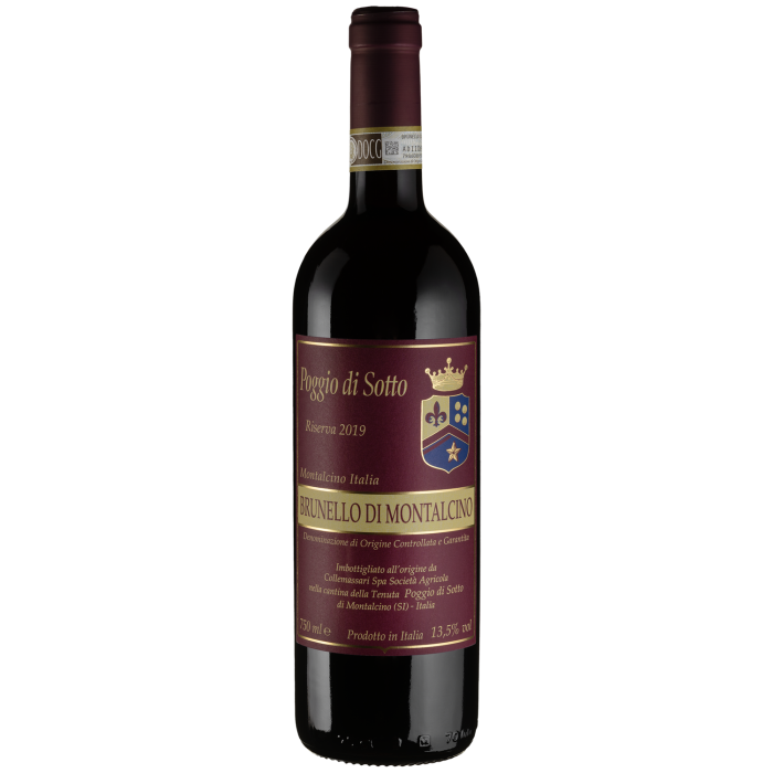 Вино Poggio di Sotto Brunello di Montalcino Riserva / Брунелло ді Монтальчино Різерва 2019, червоне сухе, 0.75 л
