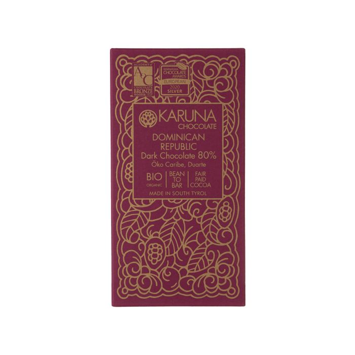 Шоколад темний Домініканська Республіка 80% 60г, Karuna chocolate Шоколад темний Домініканська Республіка 80% 60г, Karuna chocolate