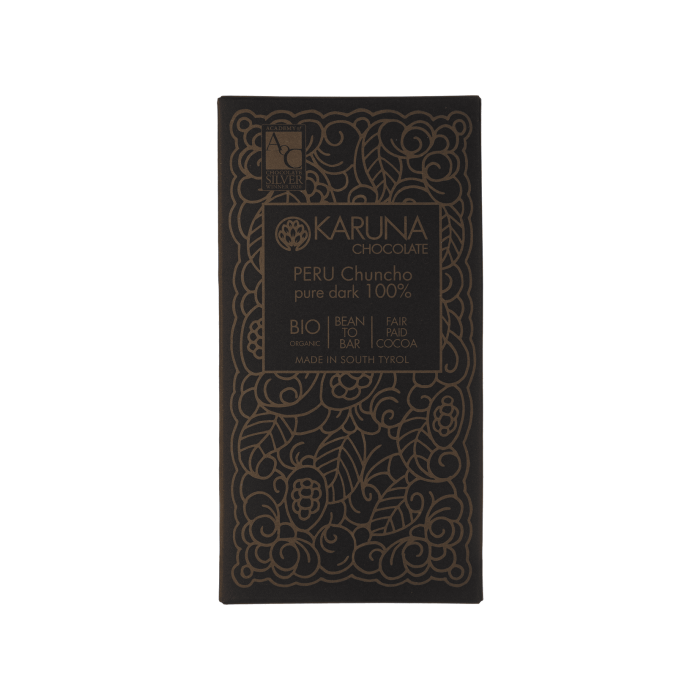Шоколад темний Перу Чунчо 100% 60г, Karuna chocolate