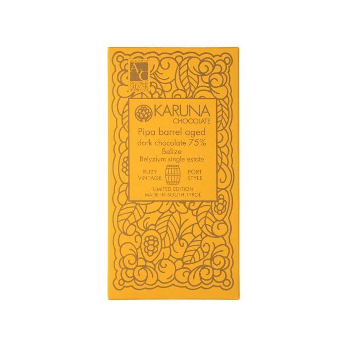 Шоколад темний з бобів витриманих в діжці Pipa 75% 60г, Karuna chocolate Шоколад темний з бобів витриманих в діжці Pipa 75% 60г, Karuna chocolate