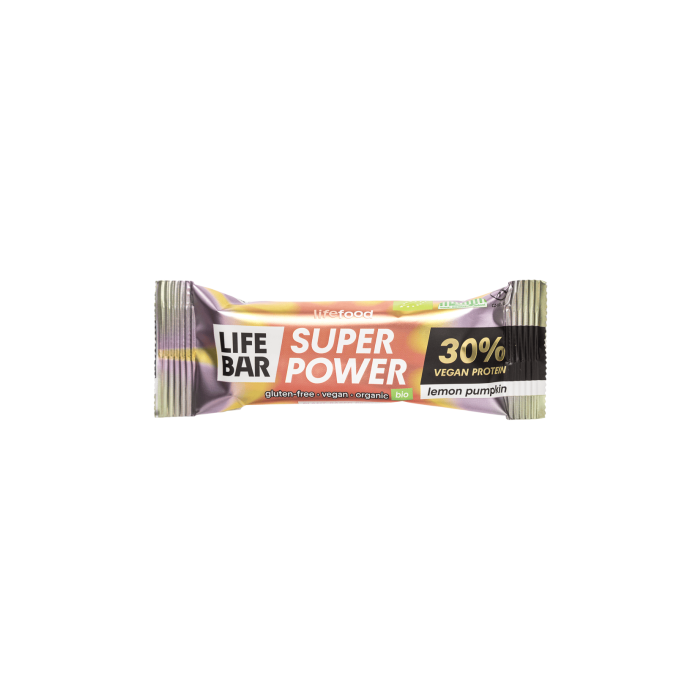 Батончик протеїновий Лимон-Гарбуз органічний 40г Lifebar, Lifefood