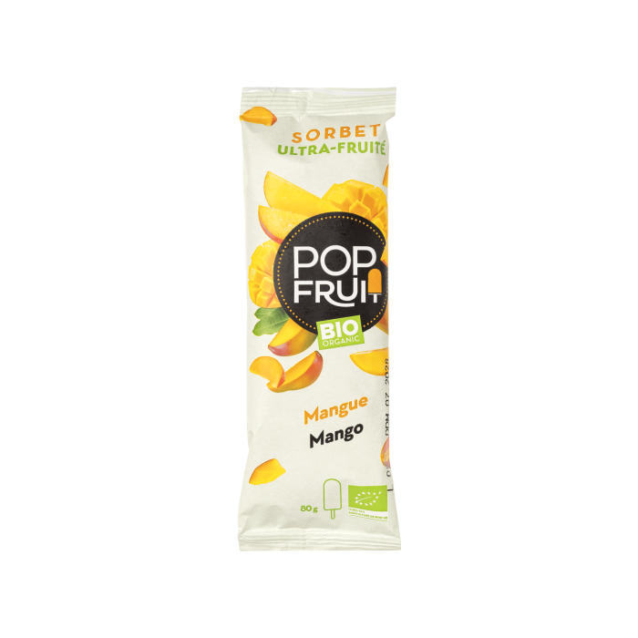 Морозиво сорбет органічний Манго 80г, Pop Fruit