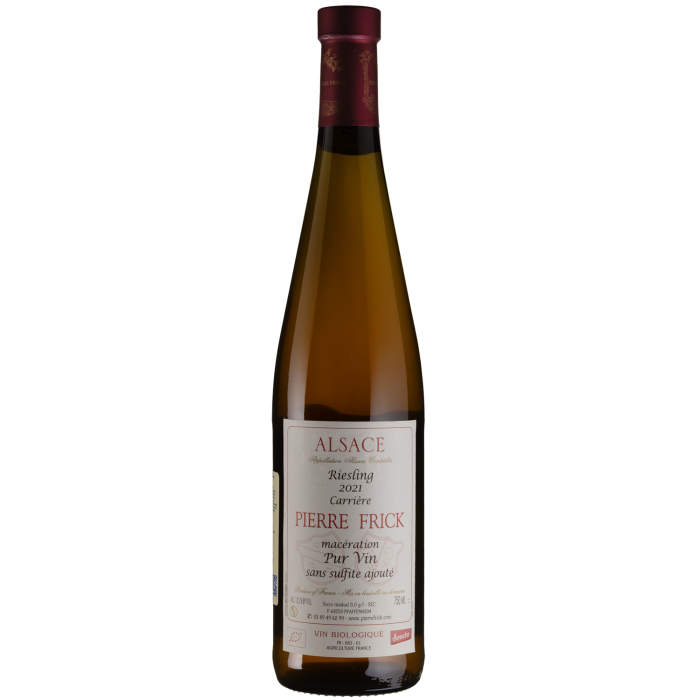 Вино Pierre Frick Riesling Carriere - Maceration / Рислінг Каррієр - Мацерасьйон 2021, біле сухе, 0.75 л