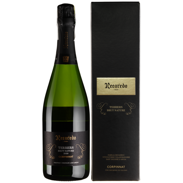 Ігристе Recaredo Terrers Brut Nature, gift box / Террерс Брют Натюр, подарункова коробка 2020, біле, 0.75 л