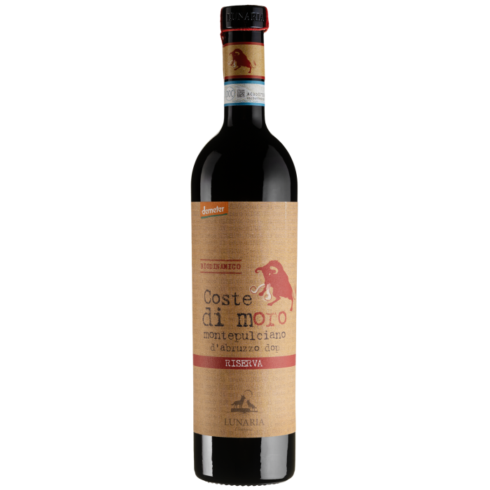 Вино Lunaria Coste Di Moro Montepulciano D’Abruzzo DOP Riserva / Косте Ді Моро Монтепульчано Д’Абруццо DOP Різерва, червоне сухе, 0.75 л Вино Lunaria Coste Di Moro Montepulciano D’Abruzzo DOP Riserva / Косте Ді Моро Монтепульчано Д’Абруццо DOP Різерва, червоне сухе, 0.75 л